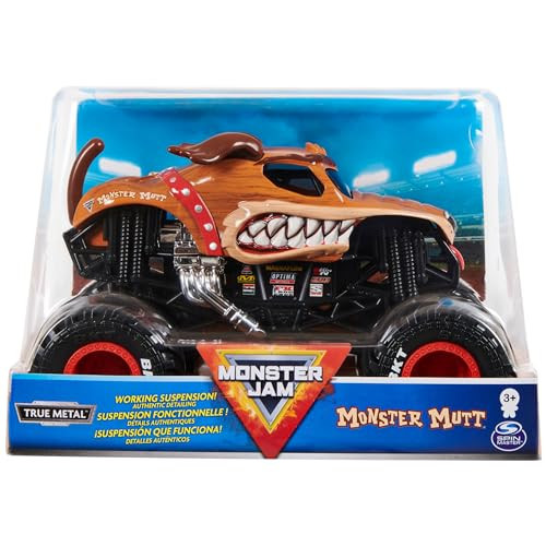 Monster Jam , Official Monster Mutt Monster Truck, Die-Cast Vehicle, 1:24 Scale