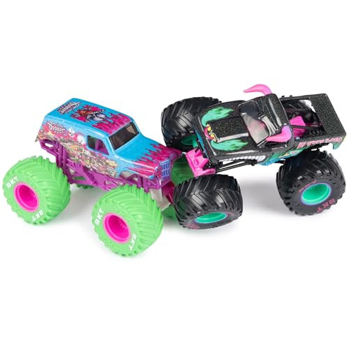 Monster Jam , Official Nitro Neon, Son-uva Digger Vs. El Toro Loco, 1:64 Scale Die-Cast Monster Trucks, Kids Toys for Boys Ages 3 and up