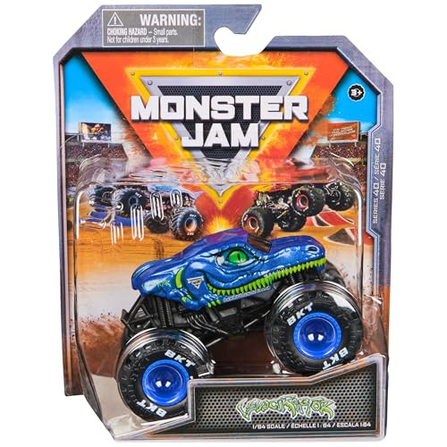 Monster Jam , Official Velociraptor Monster Truck, Die-Cast Vehicle, 1:64 Scale, Kids Toys for Boys Ages 3 and up
