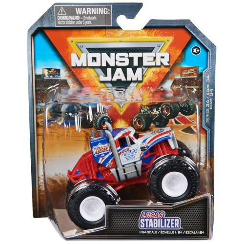 Monster Jam , Official Stabilizer Monster Truck, Die-Cast Vehicle, 1:64 Scale, Kids Toys for Boys Ages 3 and up