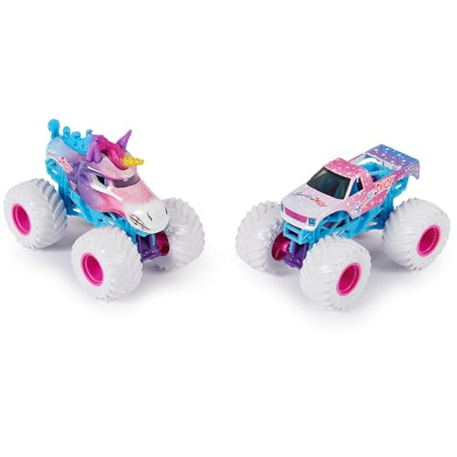 Monster Jam , Official Sparkle Smash Vs. Sparkle Smash Die-Cast Monster Trucks, 1:64 Scale, Kids Toys for Boys Ages 3 and up
