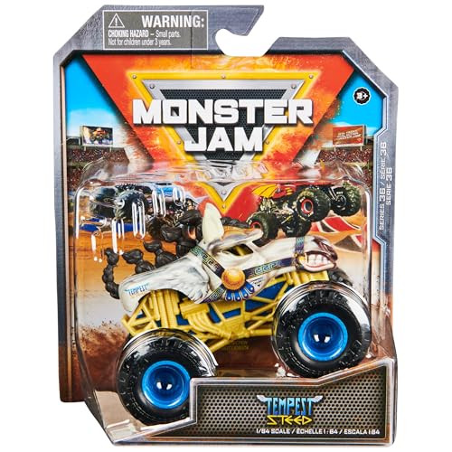 Monster Jam , Official Tempest Steed Monster Truck, Die-Cast Vehicle, 1:64 Scale, Kids Toys for Boys Ages 3 and up