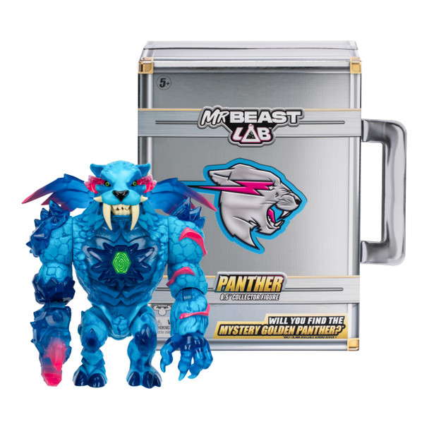 MRBEAST LAB Apex Beast Panther Collector Figure, 6.25" Tall, with Extreme Detailing, Premium Packaging, 13 Points of Articulation and Chomp Jaw - Styles May Vary