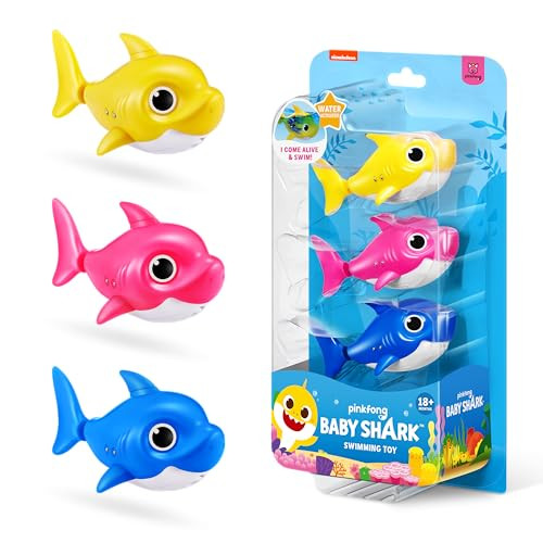 Robo Alive Junior Baby Shark  Silicon Fins Version Swimming Mini Baby Shark (3 Pack) by ZURU