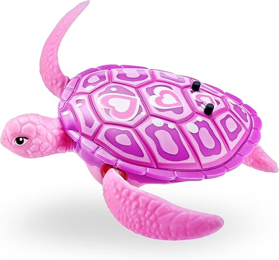 Robo Alive Robo Turtle Robotic Swimming Turtle (Orange + Blue) by ZURU Water Activated, Comes with Batteries,  Exclusive (2 Pack)