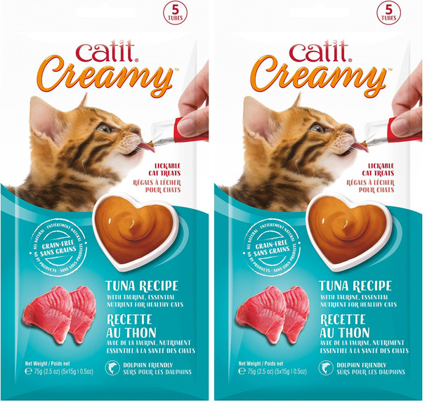 Catit Creamy Lickable Cat Treat Healthy Cat Treat Assortment 15 Count