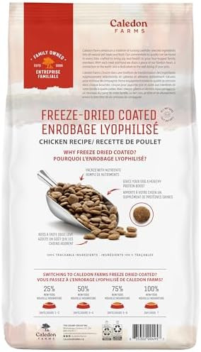 Caledon Farms ze-Dried Coated Chicken Recipe Premium Dry Dog Food 3.9lb