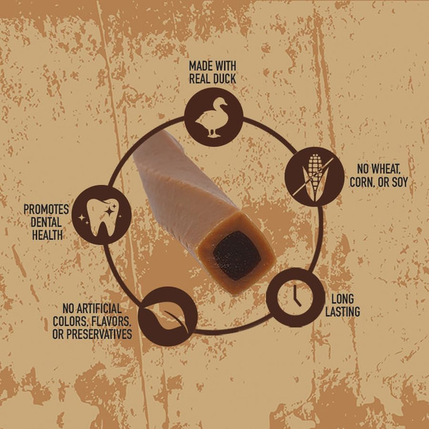 Rewardables  Wild Chews  Duck Recipe Made with Real Duck Limited Ingredient Long Lasting Chews for Large Dogs  6 Count