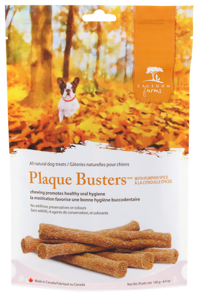 Caledon Farms Plaque Busters with Bacon Dog Treats: Grain  Gluten  No Additives Colors or Preservatives Brown 8 Count (Pack of 1)