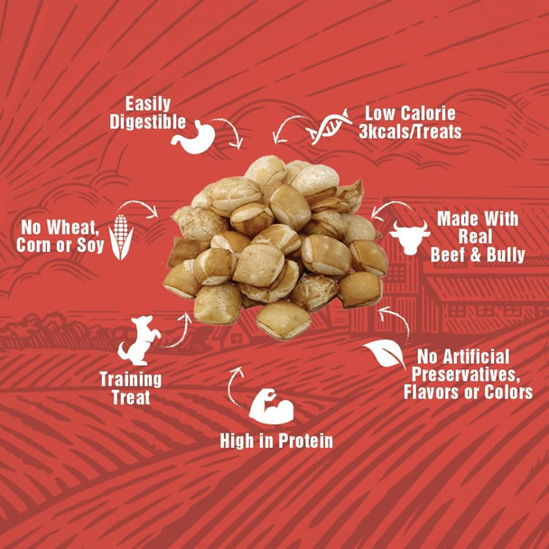 Rewardables Beef & Bully Collagen Puff Treats for Dogs for Rewarding and Training  6 oz Bag