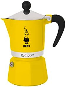 Bialetti Caffettiera Gialla Bialetti Rainbow 3 Tazze Alluminio 4982