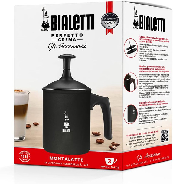 Bialetti 00Agr394 Tutto Crema Milk Frother Black