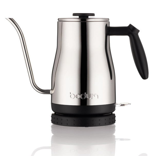 Bodum 34Oz Bistro Gooseneck Electric Water Kettle Pour Over Coffee & Tea Stainless Steel Matte Black