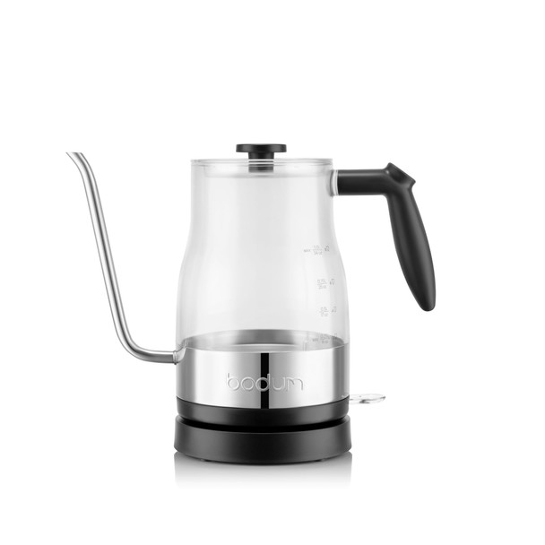 Bodum 34Oz Bistro Gooseneck Electric Water Kettle Pour Over Coffee & Tea Stainless Steel Matte Black