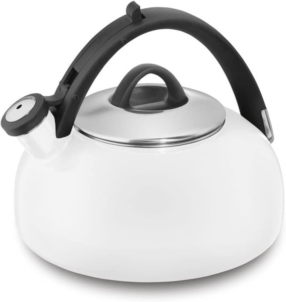 Cuisinart Ctk-Eos2Gg Peak 2-Quart Teakettle Make 2-Quarts Of Boiling Water In This Classic Tea Kettle Whistle Sound To Signal Water Is Ready Gray