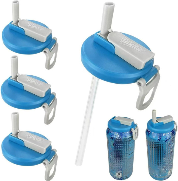 Dipesi 6 Pack Soda Can Lids With Strawsinspired By Energy Drink Can Colors Reusable Bpa- Can Tops For Energy Drink Soda Juice Beer “ Fits Standard 12Oz/16Oz Cansï¼ˆK01-P6Ï¼‰