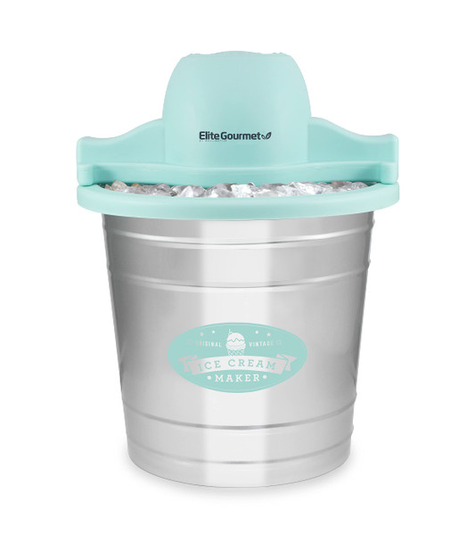 Elite Gourmet Americana Collection Elite Eim-1432M 1.5 Quart Automatic Easy Homemade Electric Ice Cream Maker Frozen Yogurt Sorbet Gelato Treat With Recipes Mint