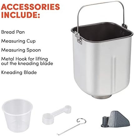 Elite Gourmet Programmable Bread Maker 2 Lb Loaf 3 Sizes 19 Presets Incl. Gluten- Dough & Jam Delay Timer Black