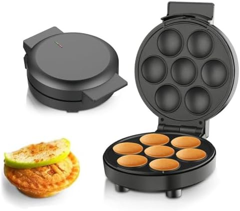 Karlak Household Cake Maker Electric Cake Machine 1000W Cake Pop Maker Non-Stick Surf Makes 6 Cup Cakes For Kids Breakfast Machine