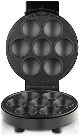 Karlak Household Cake Maker Electric Cake Machine 1000W Cake Pop Maker Non-Stick Surf Makes 6 Cup Cakes For Kids Breakfast Machine