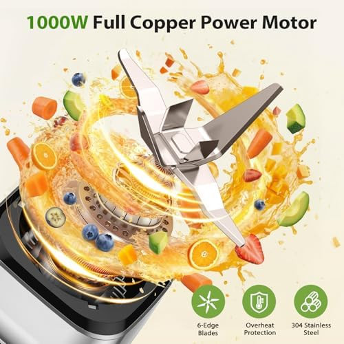 Koios Blender/Food Processor Combo Max 1000W 4 In 1 34Oz Pitcher 22Oz Blending Cup Meat Grinder & Vegetable Chopper Spice Grinderbpa -All-In-One Kitchen System Dishwasher Safe