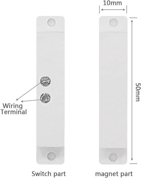 10 Sets Pack of Wired Surface Mounted Alarm Magnetic Contacts Door Window Reed Switch Sensor with Double Side Tape 10 Sets Pack of Wired Surface Mounted Alarm Magnetic Contacts Door Window Reed Switch Sensor with Double Side Tape