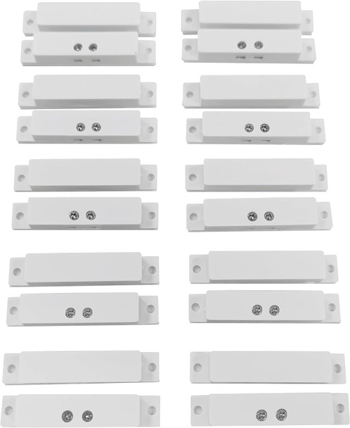 10 Sets Pack of Wired Surface Mounted Alarm Magnetic Contacts Door Window Reed Switch Sensor with Double Side Tape 10 Sets Pack of Wired Surface Mounted Alarm Magnetic Contacts Door Window Reed Switch Sensor with Double Side Tape