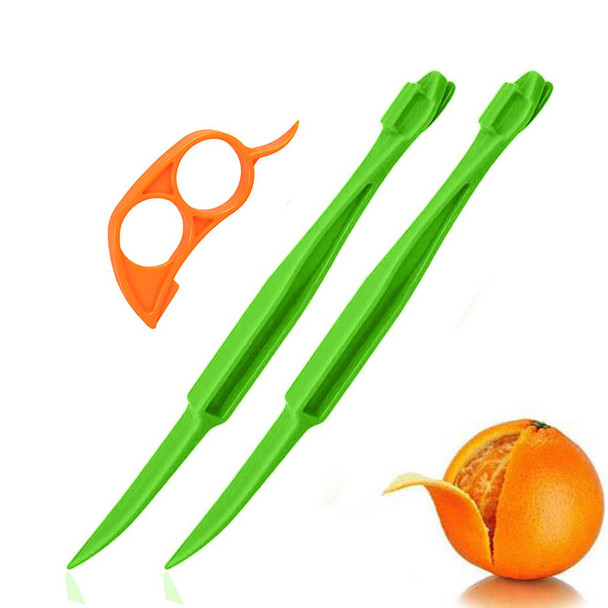 Ralleyfun Orange Peeler Tools Citrus Peel Cutter Plastic Easy Fruit Vegetable Slicer Cutter Lemon Peelers Opener Remover Fruit Tools Kitchen Utensils Gadgets Bladed Food Peeler Slicer (Multicolor)