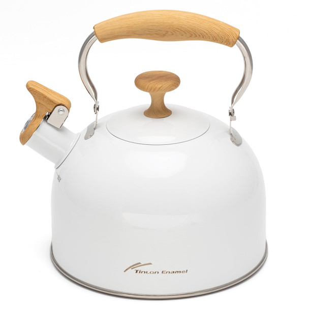 Tinlon Enamel Tea Kettle 2.5 Quart /2.4 Liter Whistling Tea Kettleï¼Œfood Grade Stainless Steel Tea Pot With Folding Handle Suitable For Induction & Gas Stoveteapot Stovetop For Tea Coffee Milk - Gradient Yellow