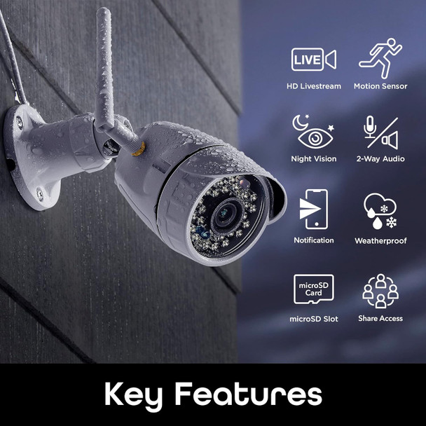 Geeni Hawk HD 1080p Outdoor Security Camera | IP66 Weatherproof WiFi Surveillance with Night Vision, 2-Way Audio, and Motion Detection | Compatible with Alexa and Google Home Geeni Hawk HD 1080p Outdoor Security Camera | IP66 Weatherproof WiFi Surveillance with Night Vision, 2-Way Audio, and Motion Detection | Compatible with Alexa and Google Home