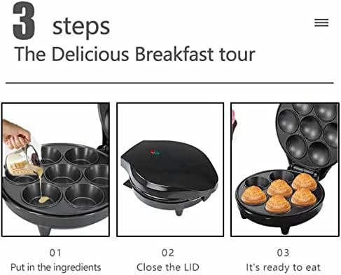 Wahalaa Housewares Cake Maker 110V Us Plug 1200W 7 Holes Black Housewares Cake Maker Cup Cake Maker7 Holeshousewares Cake Maker