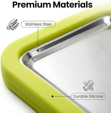 Wesgen Rolled Ice Cream Maker Kit - 2026 Stainless Steel Instant Ze Plate With 2 Scrapers & Tray Easy Diy Homemade Ice Cream Rolls At-Home Family Fun Dessert (Green)