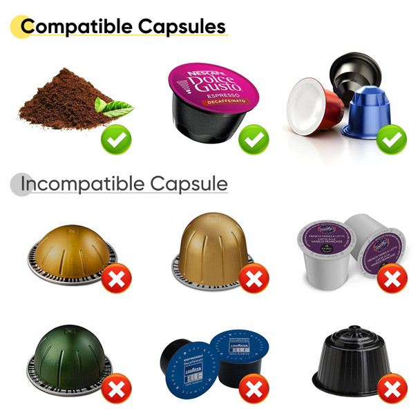 Meseto Portable Electric Espresso Machine Car Self-Heating Coffee Maker with USB-DC Travel Coffee Machine for Camping Compatible With NS Capsules & Ground Coffee Portable Coffee Maker for Hiking RVHome