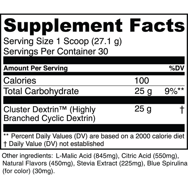 Transparent labs Cyclic Dextrin - Blue Raspberry - 30 Servings