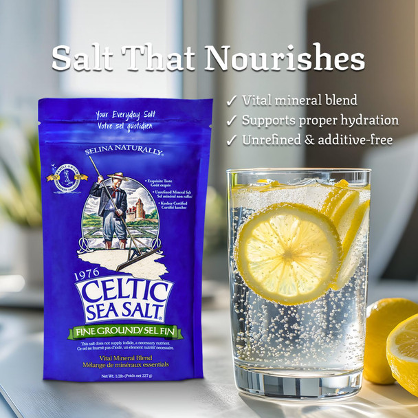 Celtic Sea Salt Fine Ground Mineral Sea Salt 1 lb