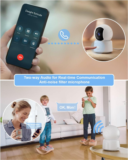 Golspark Indoor Security Camera 2K, Pet Camera for Home Security, Dog Cam Pan/Tilt, Motion Tracking, 2-Way Audio, Night Vision Baby Monitor, Siren Alert, Phone App, 24/7 Cloud &SD Card Storage, 2.4GHz Golspark Indoor Security Camera 2K, Pet Camera for Home Security, Dog Cam Pan/Tilt, Motion Tracking, 2-Way Audio, Night Vision Baby Monitor, Siren Alert, Phone App, 24/7 Cloud &SD Card Storage, 2.4GHz