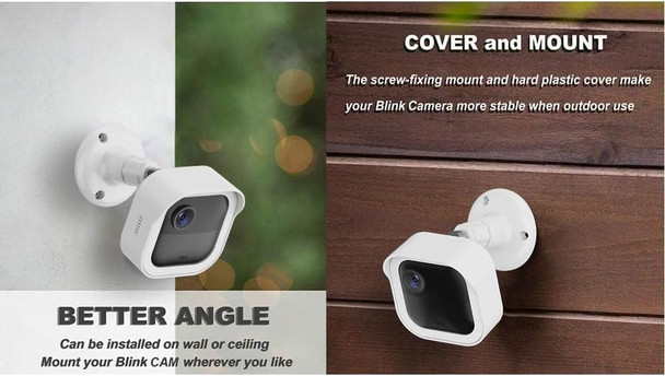All-New Blink Outdoor Camera Wall Mount, 360° Adjustable Mount and Weather Proof Protective Housing with Blink Sync Module Outlet Mount for Blink Outdoor (4th & 3rd Gen) Camera System (White, 5 Pack)