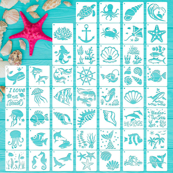 Ch Haicheng 36 Pcs Reusable Mandala Stencils For Painting Rocks Wood Canvas Fabric Glass Pottery Art Projects