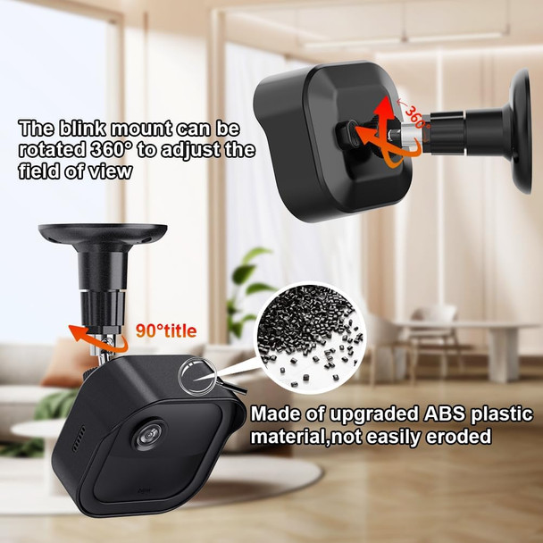 All-New Blink Outdoor Camera Mount,Compatible with Blink Outdoor (4th and 3rd Gen) Camera,360 Degree Adjustable Mount Weatherproof Protective Housing for Blink Camera System (3Pack,Black)