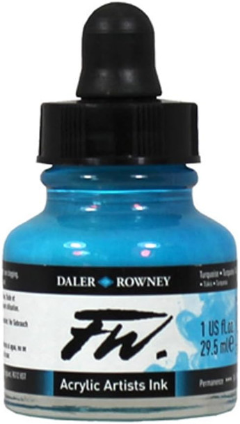 Daler-Rowney Fw Acrylic Ink Bottle White - Versatile Acrylic Drawing Ink For Artists And Students - Permanent Calligraphy Ink - Archival Ink For Illustrating And More