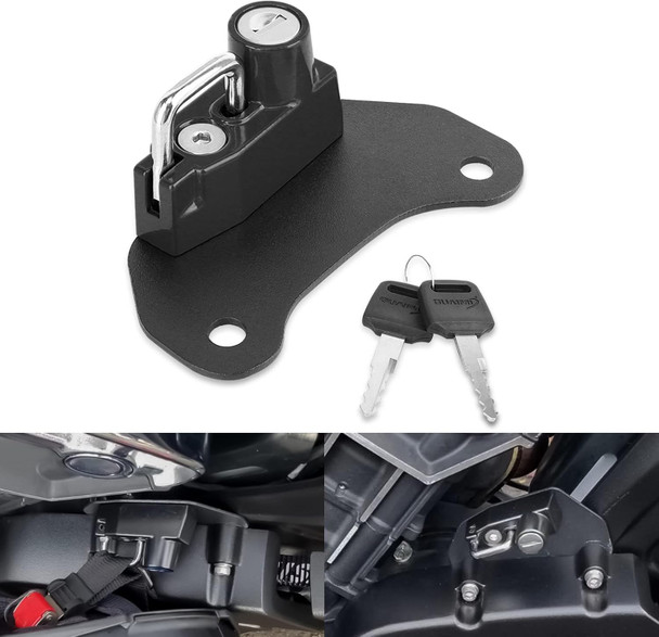 Motorcycle Helmet Lock Anti-Theft Helmet Security Lock with Keys for Indian Scout/Sixty 2015-2018-Black Motorcycle Helmet Lock Anti-Theft Helmet Security Lock with Keys for Indian Scout/Sixty 2015-2018-Black