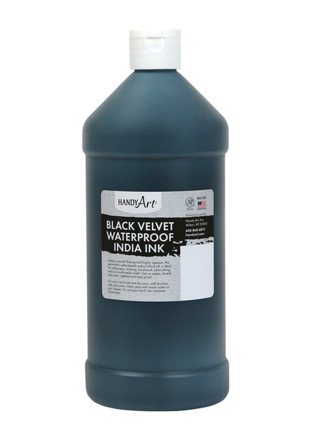Handy Art Black Velvet Waterproof India Ink 4 Ounce