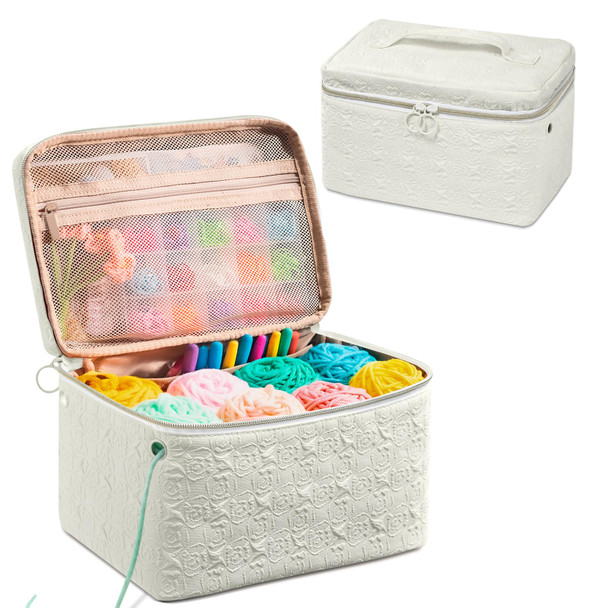 Mybagzing Cute Crochet Bag Organizer - Yarn Storage Organizer - Yarn Bag For Crocheting - Yarn Storage - Yarn Holder For Crochet Accessories And Supplies, Crochet Hooks, Crochet s