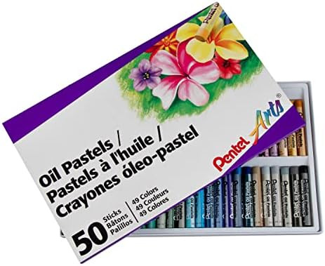 Pentel Oil Pastels - 50 Color Set (Phn-50)
