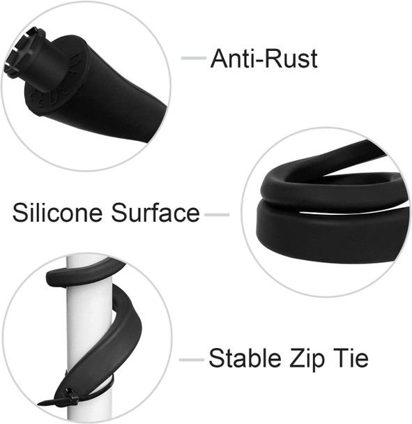 HOLACA Flexible Twist Mount for All-New Blink Outdoor Camera Blink Indoor Blink XT2, No Tools Installation for Your Blink Home Security Camera System(2Pack, Black)