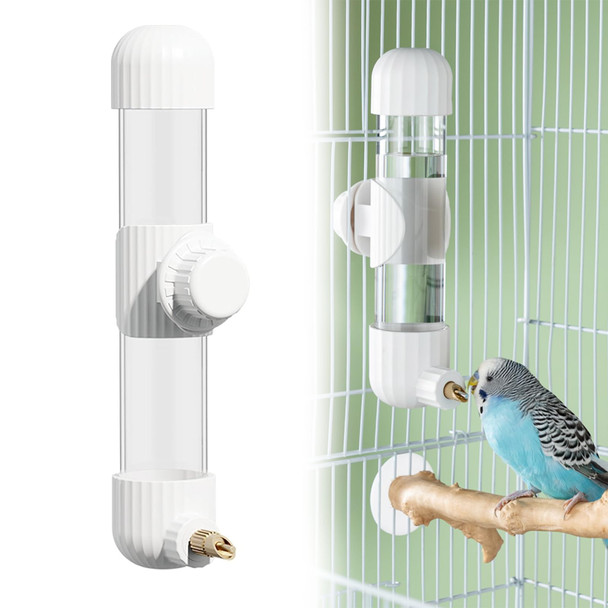 Aotu 7.4 Fl Oz Bird Water Dispenser Automatic No Mess Bird Water Feeder Parakeet Water Dispenser, Clear Cage Water Drinker For Conure Cockatiels African Grey Parrot Lovebirds & Canary