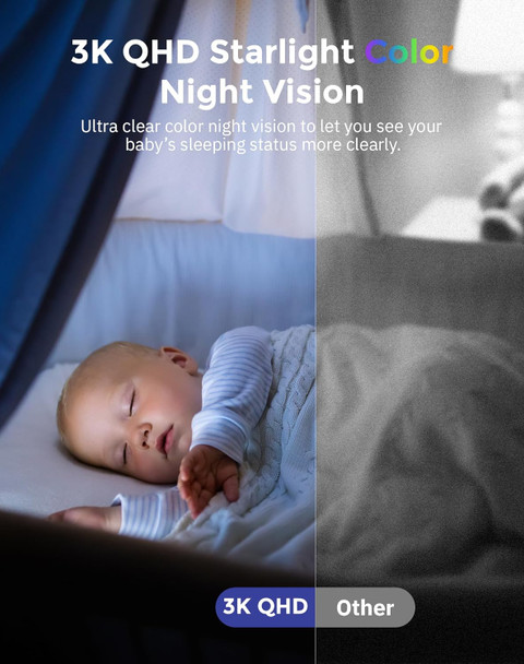 Hugolog 3K 5MP Indoor Pan/Tilt Security Camera with Auto-Focus,Ideal for Baby Monitor/Pet Camera/Home Security,Starlight Color Night Vision,Human/Pet AI,Noise Reduction,US Cloud,Works with Alexa Hugolog 3K 5MP Indoor Pan/Tilt Security Camera with Auto-Focus,Ideal for Baby Monitor/Pet Camera/Home Security,Starlight Color Night Vision,Human/Pet AI,Noise Reduction,US Cloud,Works with Alexa