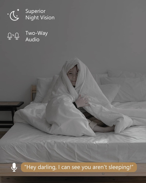 Imou Home Security Camera 2 Pack 1080P Baby Monitor with Night Vision, 2-Way Audio, Human Detection, Sound Detection, Plug in WiFi Indoor Camera Dog Cam with App, 2.4G Wi-Fi Only, Works with Alexa