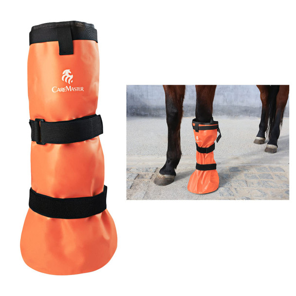 Caremaster Hoof Soaking Boot For Horse Waterproof Pvc Hoof Soaker Bag With Eva Foam Pad Secure 3-Strap Equine Icing & Soaking Boot For Hooves Care Fits Most Hooves