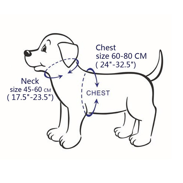 Dogs Kingdom 26"-34" Soft Leather Dog Harness Large For Pit Bull Boxer Bull Terrier Black